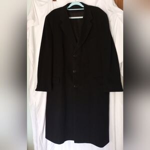 F.R. Tripler & Co. 100% Cashmere Men's Long Coat Black